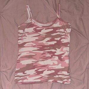 2000s style pink camo tank